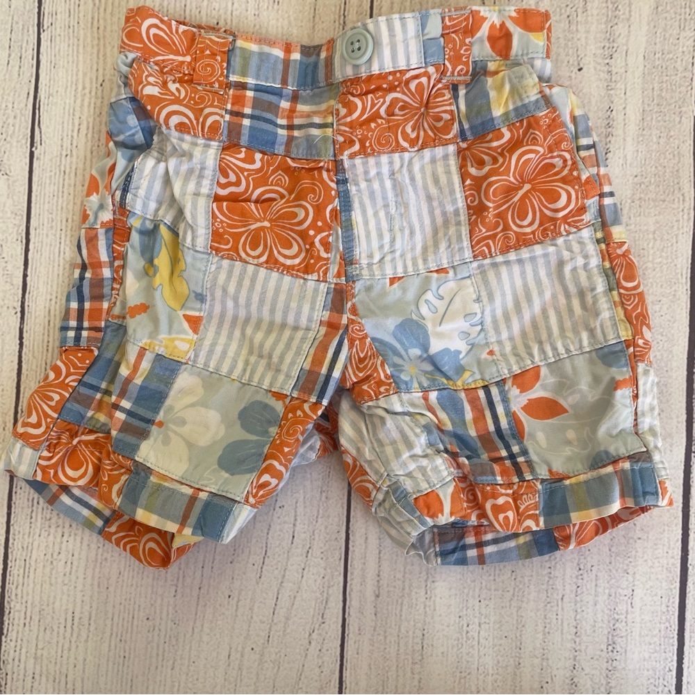 Gymboree By the Seashort Patchwork Shorts size 12-18 months